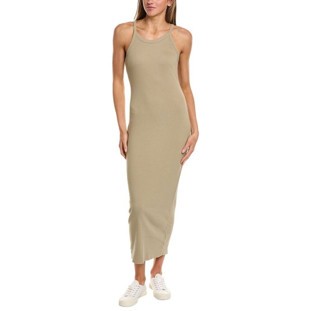 James Perse Womens Ribbed Tank Dress, Brown